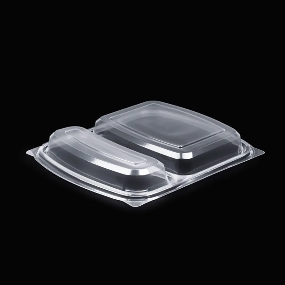 PP 2-Bölmeli Yemek Kabı - Kapak