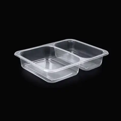 PP Üst Yapıştırmalı 2 Bölmeli Kap - Arı Ambalaj